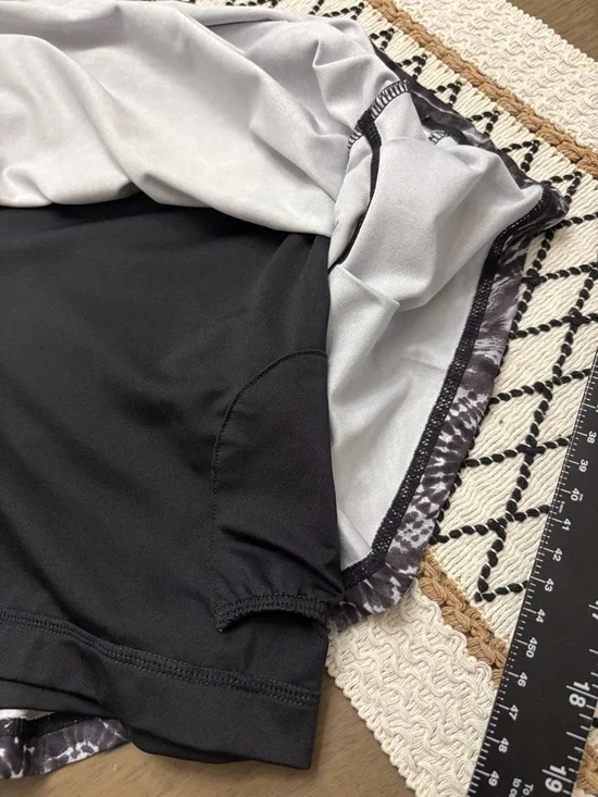 Ideology Black & White Geometric Circle Skater Skirt - Picture 7 of 8